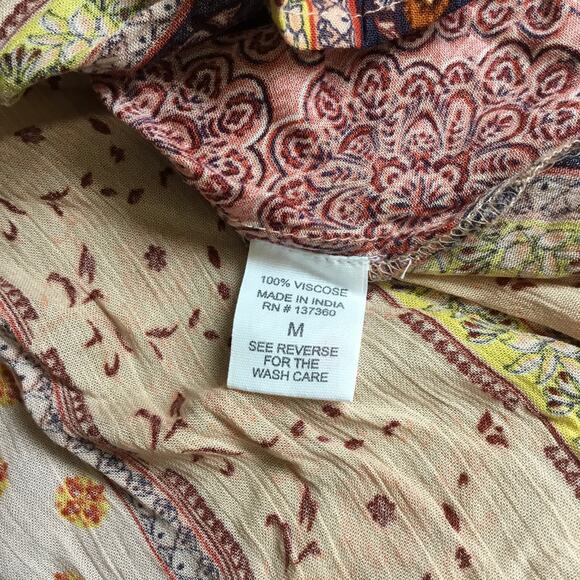 Live for True Short Bohemian Hippie  Romper 100% Viscose Sz M - Picture 4 of 6